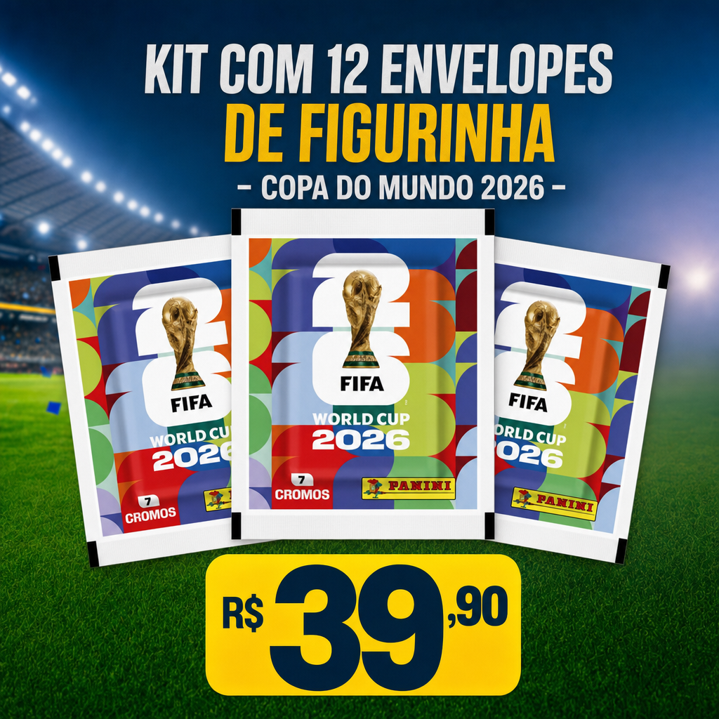 Copa Do Mundo 2026 - Kit Com 12 Envelopes - FIFA WORLD CUP 2026