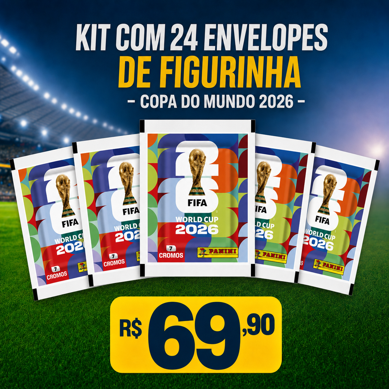 Copa Do Mundo 2026 - Kit Com 24 Envelopes - FIFA WORLD CUP 2026	